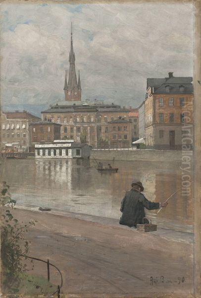 View of Konstakademien in Stockholm, 1890. - view 1