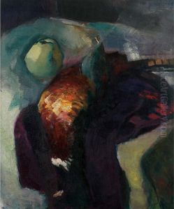 Pheasant With Green Apple by Arthur Beecher Carles