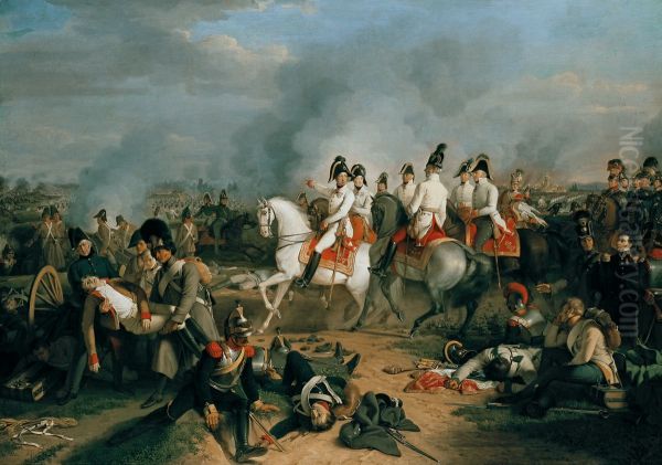 Archduke Charles, Duke of Teschen, with his Staff at the Battle of Aspern-Essling, 21-22 May 1809 - view 1