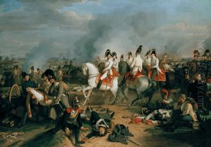 Archduke Charles, Duke of Teschen, with his Staff at the Battle of Aspern-Essling, 21-22 May 1809 by Johann Peter Krafft