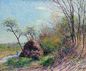 A la lisiere de la foret - Les Sablons by Alfred Sisley