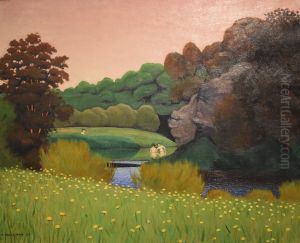 Baigneuses dans un paysage by Felix Vallotton