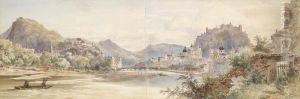 Panorama der Stadt Salzburg mit der Feste Hohensalzburg by Anton Altmann