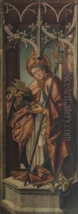 Aussenseite eines Altarflugels: Hl. Nikolaus