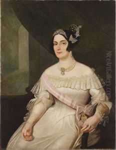 Portrait of Domitila de Castro Canto e Melo, Marquise of Santos by Francisco Pedro do Amaral