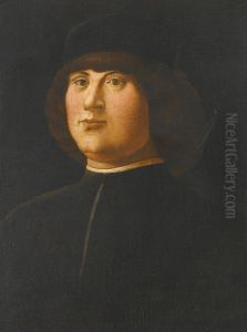 Portrait of a Gentleman in a black Cap with an elaborate Zazzera.