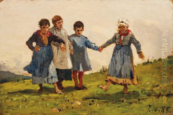Children's games or Ring a Ring o' Roses - view 1