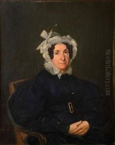 Portrait of Marie-Anne Gaudin, wife of Martin-Guillaume Biennais by Francois-Antoine-Leon Fleury