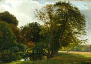 A scenery from Dyrehaven Park. by Carl Frederik Aagaard