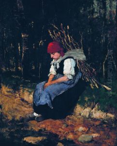 Peasant girl resting Peasant girl resting