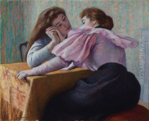 Conversation at the table by Federico Zandomeneghi