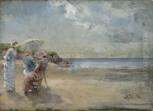 Amelie Lundahl Painting in Brittany by Aukusti Uotila