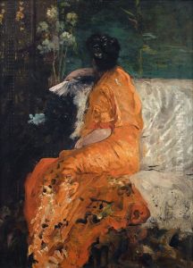 Il Kimono color arancio by Giuseppe de Nittis