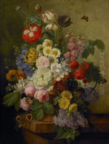 Flowers in a basket - view 1
