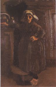 Peasant woman standing in the hallway