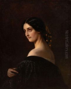 Portrait d'une jeune femme a l'epaule denudee Portrait d'une jeune femme a l'epaule denudee