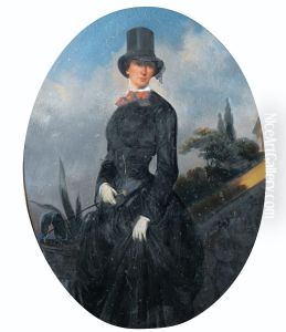 Portrait d'Anna Berthier, comtesse de Plaisance en tenue amazone by French School