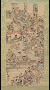 Painting and Calligraphy Gathering at the Nakamuraro in Ryogoku liang guo zhong cun lou shu hua hui zhi tu (Ryogoku Nakamuraro shogakai no zu)