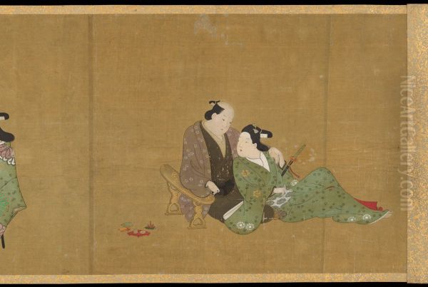 Handscroll of Ten Homoerotic (Nanshoku) Scenes - view 1