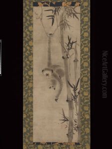 Gibbon and Bamboo by Sesson Shukei