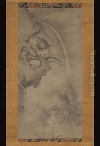 Daoist Master Fei Zhangfang with a Dragon - view 1