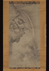 Daoist Master Fei Zhangfang with a Dragon by Sesson Shukei