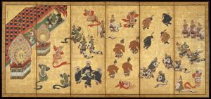 Bugaku Dancers by Kano Yasunobu