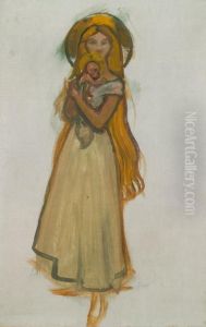 Marjatta ja lapsi by Akseli Valdemar Gallen-Kallela