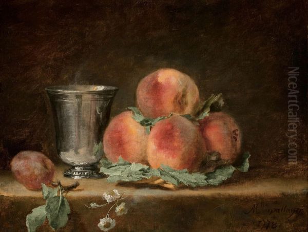 Still Life with Peaches and Silver Goblet - view 1