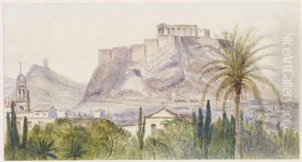 View from my window at Athens drawn at 7 o'clock in the morning - view 1