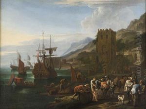 Veduta Di Un Porto by Luca Carlevarijs