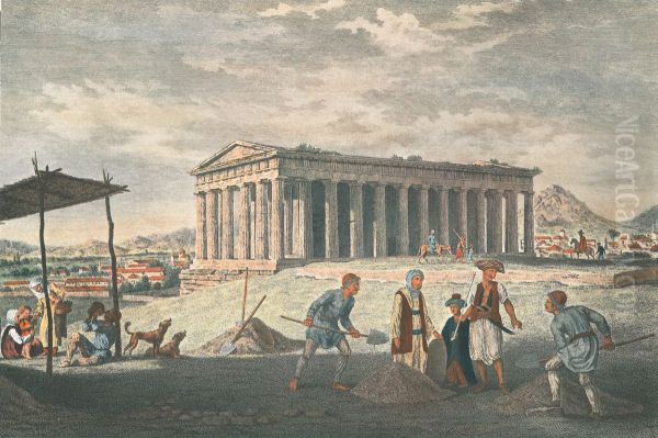 Temple of Theseus in Athens, Athens from the South West. - view 1