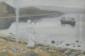 Apparition du Christ sur les bords du lac de Tiberiade by James Jacques Joseph Tissot
