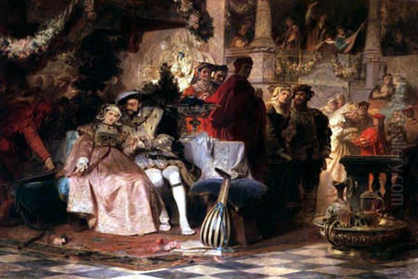 Henry VIII with Anne Boleyn at Cardinal Wolsey's ball - view 1
