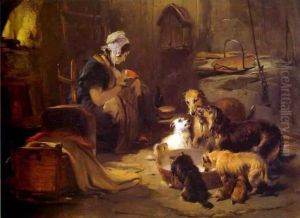 A Highland Breakfast by Sir Edwin Henry Landseer