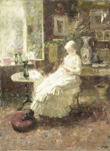 Portrait of Annie Toorop-Hall (1860-1929) by Jan Toorop