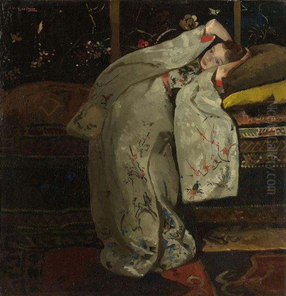 Girl in a White Kimono - view 1