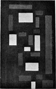 Composition VI (on black background) by Theo van Doesburg