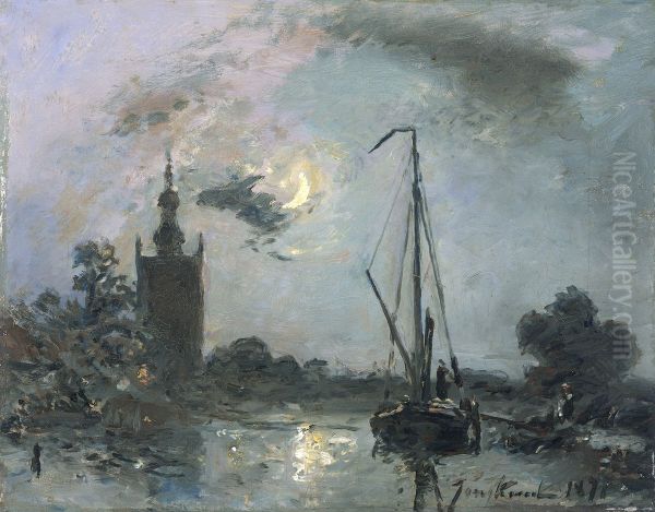 Overschie in the Moonlight - view 1