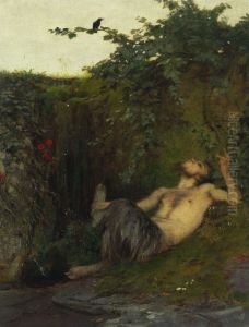 Faun und Amsel by Arnold Bocklin