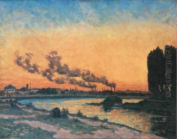 Soleil couchant a Ivry - view 1