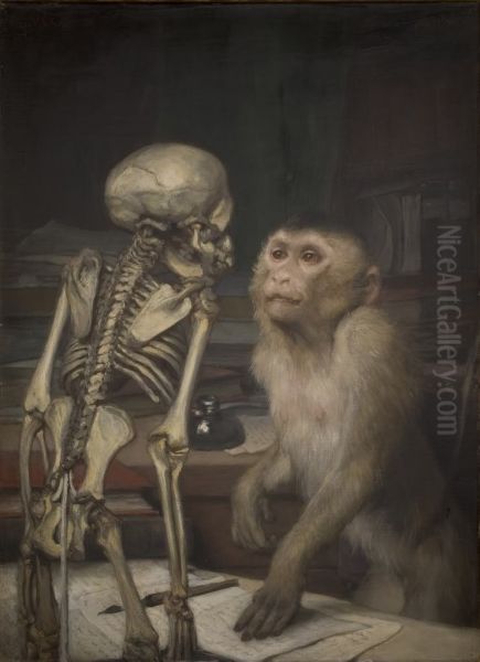 Monkey before skeletton - view 1
