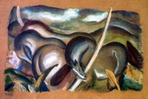 Horses in landscape