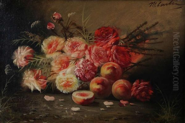 Stilleven Met Rozen En Perziken - view 1