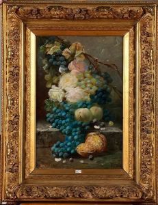 Nature Morte Aux Fleurs Et Aux Fruits by Max Carlier