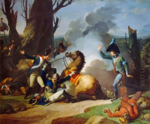Mort du General Valhubert by Jean-Francois-Pierre Peyron