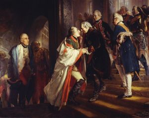 Begegnung Friedrichs II. mit Kaiser Joseph II. in Neisse 1769
