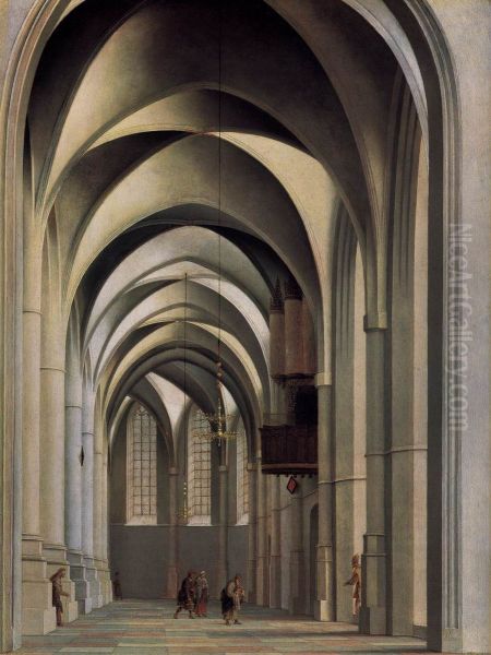 View of the ambulatory of the Grote or St. Bavokerk in Haarlem. - view 1
