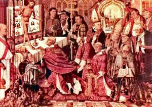 The Mass of Saint Gregory by Bernt Notke