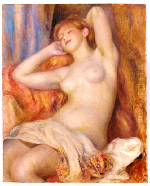 The Sleeping BatherorSleeping womanby Auguste Renoir. - view 1